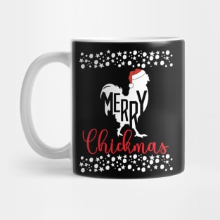 Merry Chickmas Funny Chicken Silhouette Clip art Christmas Family Gifts Mug